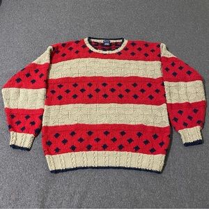 Vintage Gant The Rugger Hand Knit Pullover Sweater 100% Cotton Size Medium